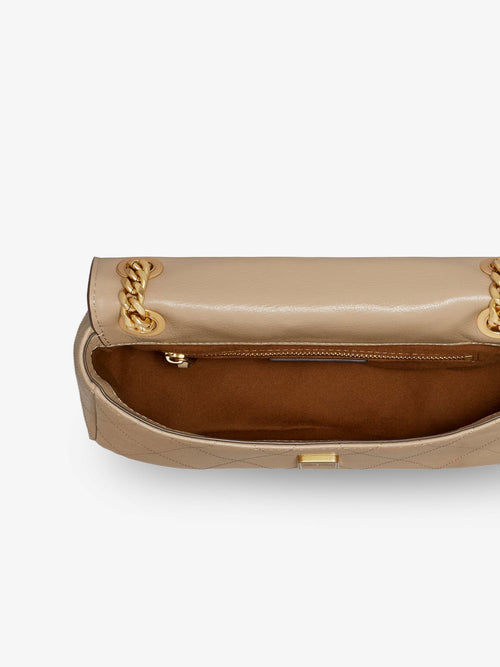 Tory Burch Charlie Quilted Chain Wallet shoulder bag - Softcement