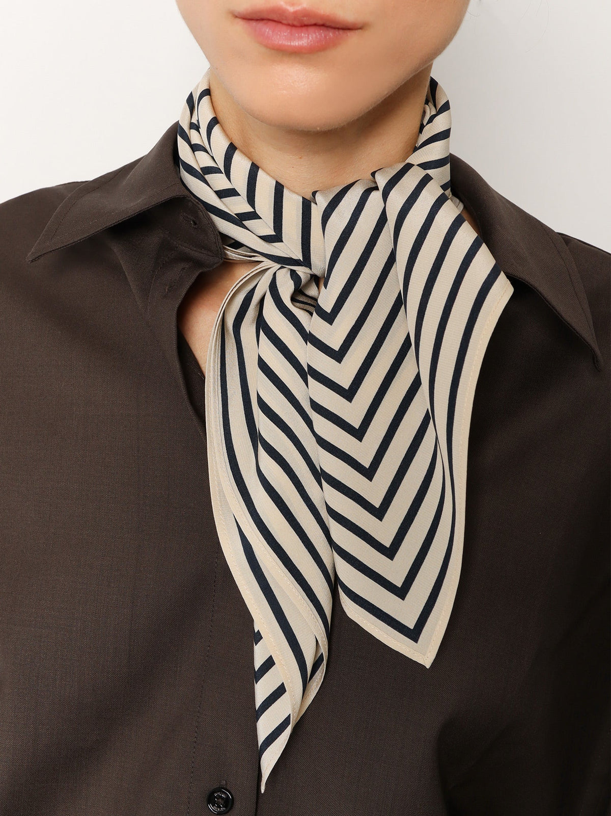 Toteme Monogram silk foulard - Cream