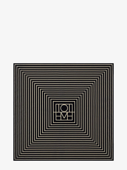 Toteme Monogrammed silk scarf - Black