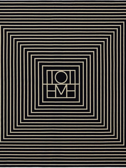 Toteme Monogrammed silk scarf - Black