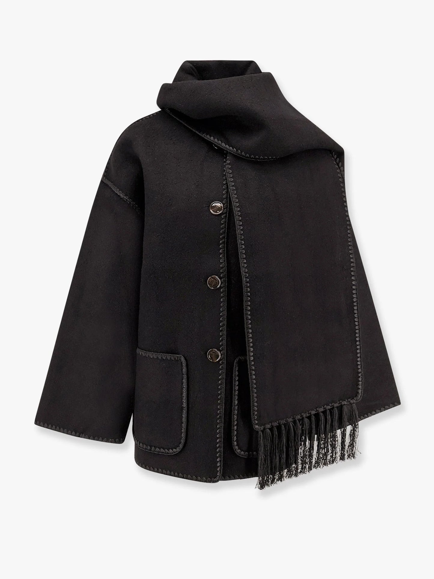TOTEME - Embroidered Scarf Jacket in wool blend