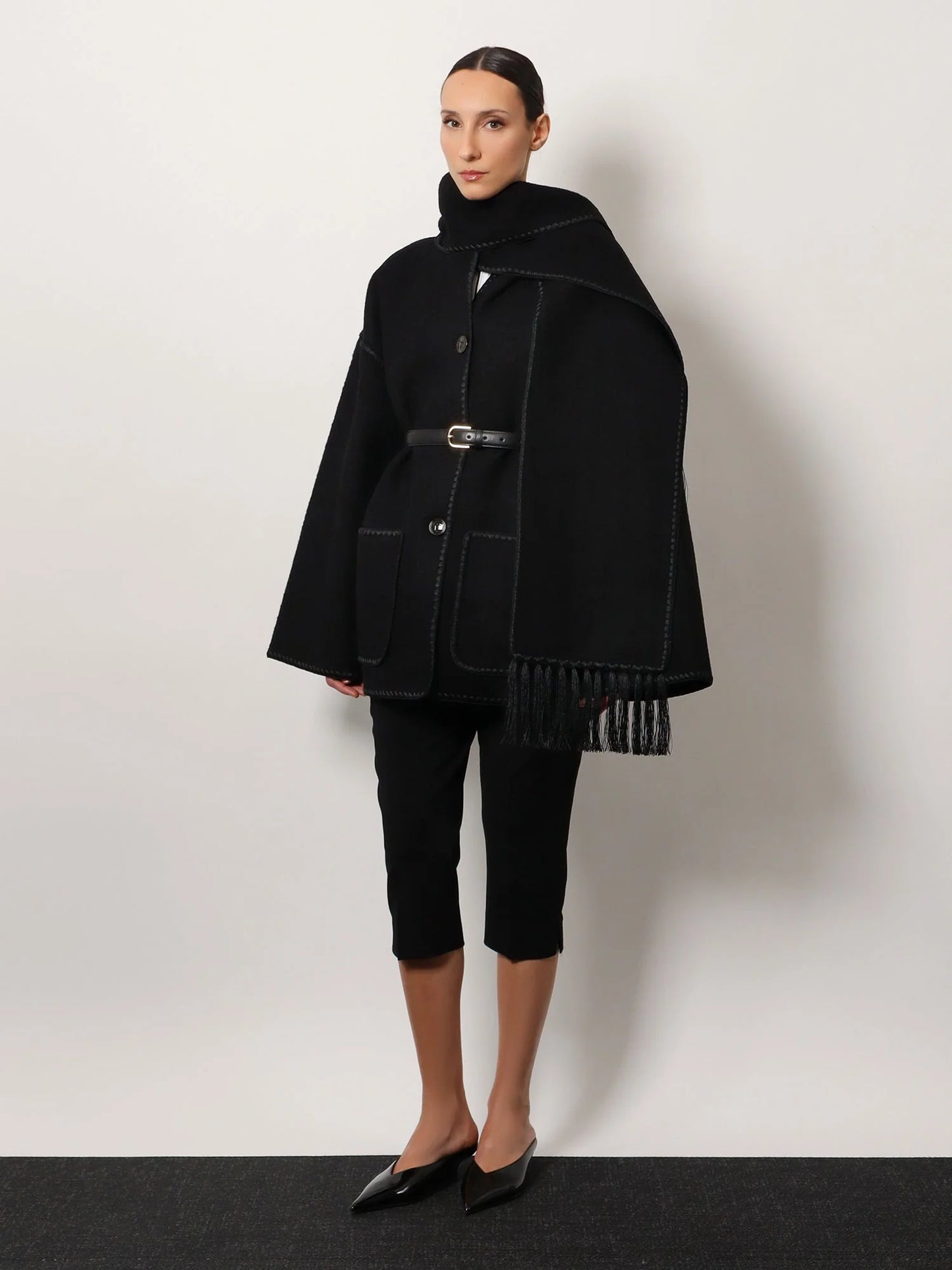 TOTEME - Embroidered Scarf Jacket in wool blend