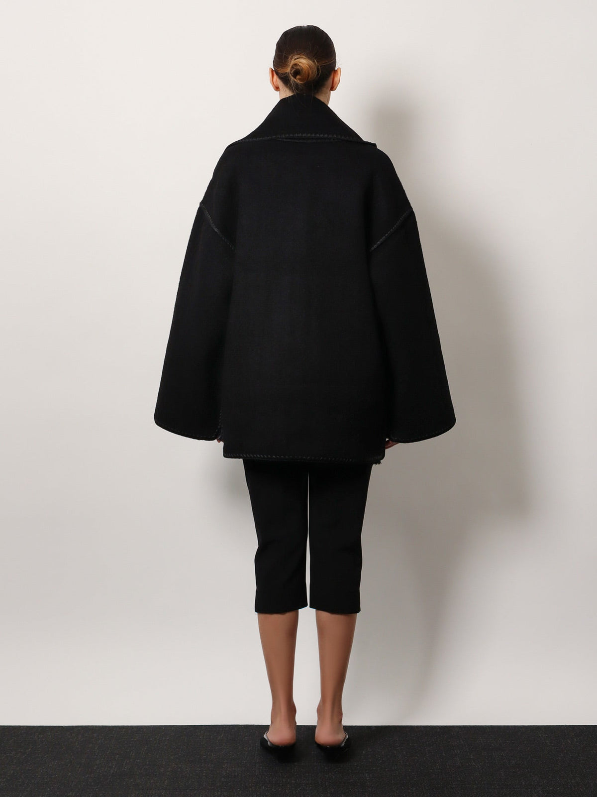 Toteme Embroidered Scarf Jacket in wool blend - Black