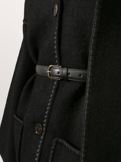Toteme Leather belt - Black