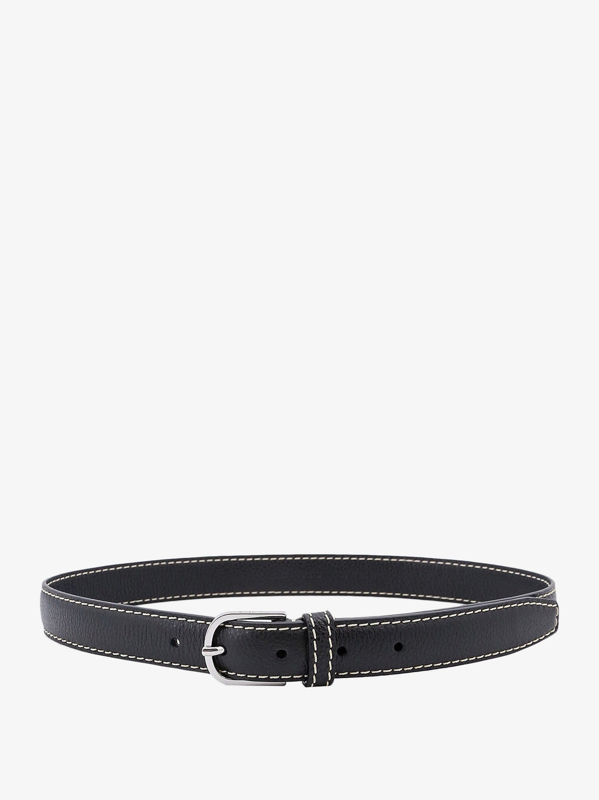Toteme Slim Grained leather belt - Black