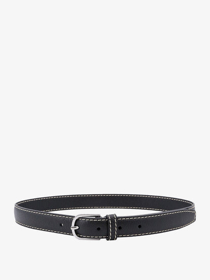 Toteme Slim Grained leather belt - Black