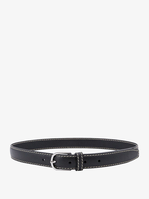 Toteme Slim Grained leather belt - Black