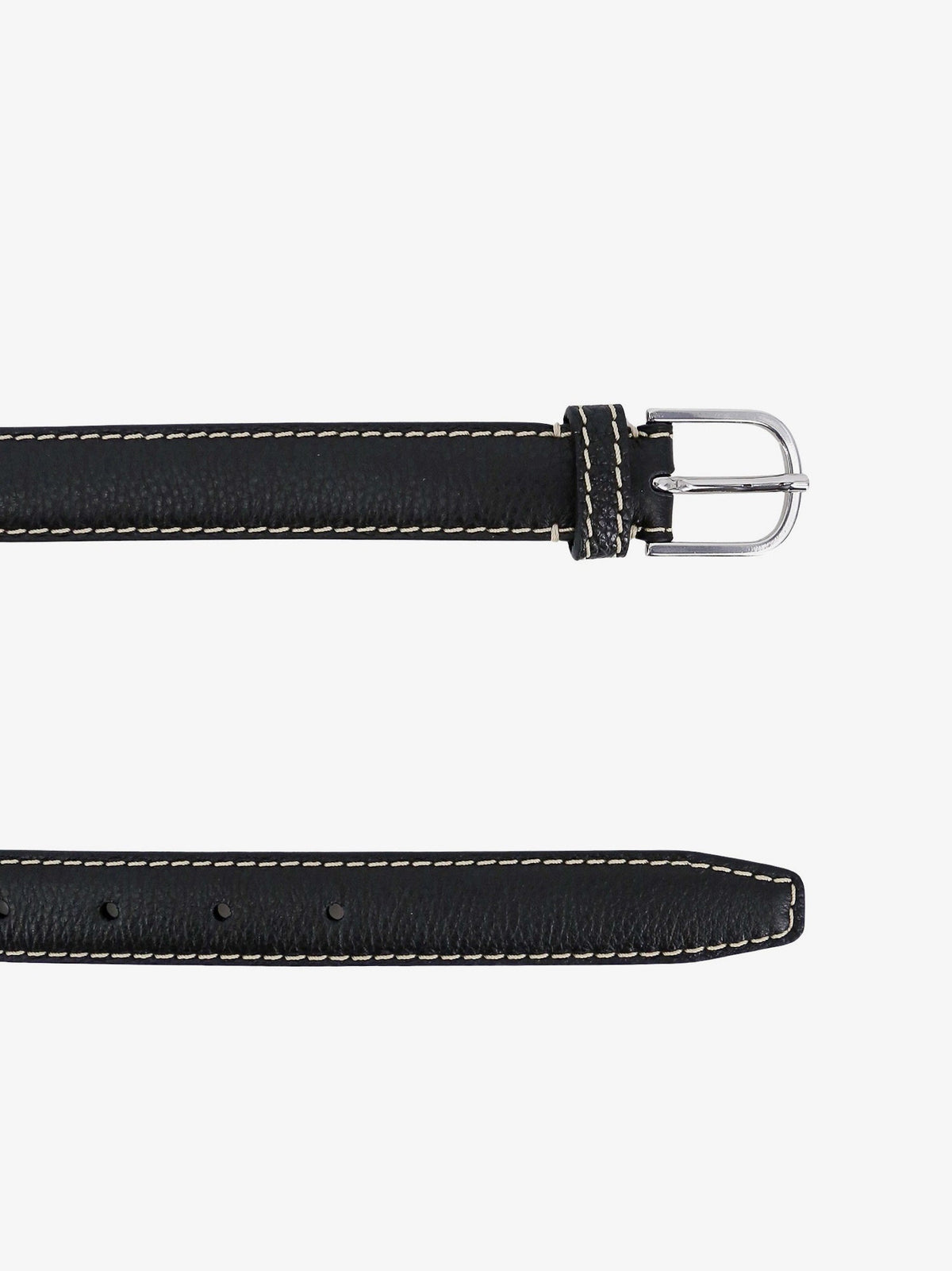 Toteme Slim Grained leather belt - Black