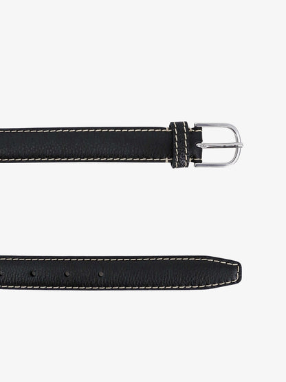 Toteme Slim Grained leather belt - Black