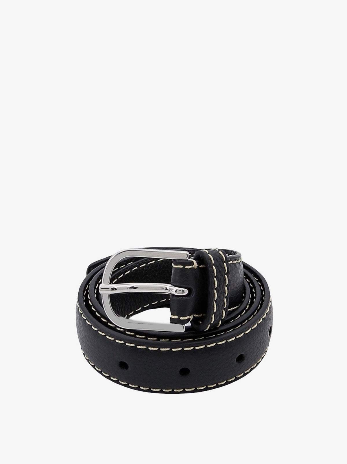 Toteme Slim Grained leather belt - Black