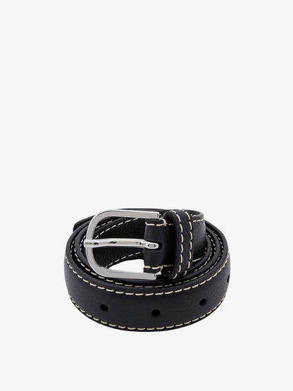 Toteme Slim Grained leather belt - Black