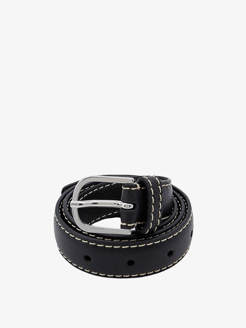 Toteme Slim Grained leather belt - Black