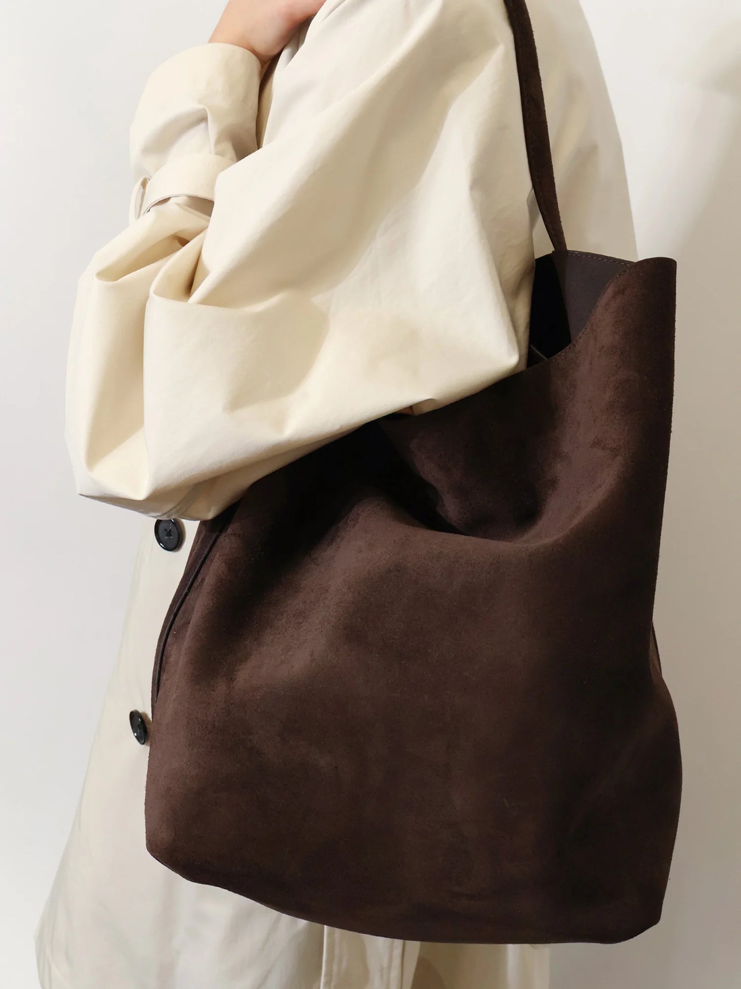TOTEME - Suede Belted Tote shoulder bag