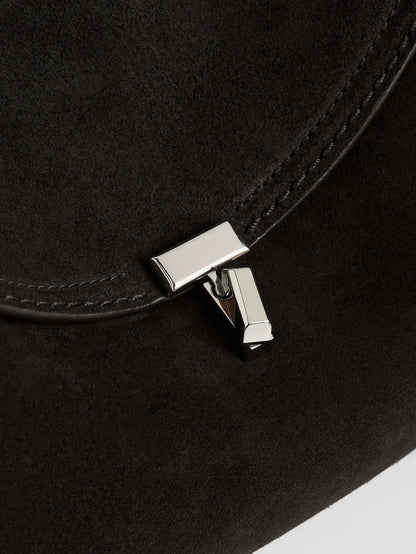 Toteme T Lock Suede Handbag