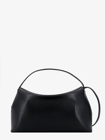 Toteme T-Lock leather crossbody bag - Black