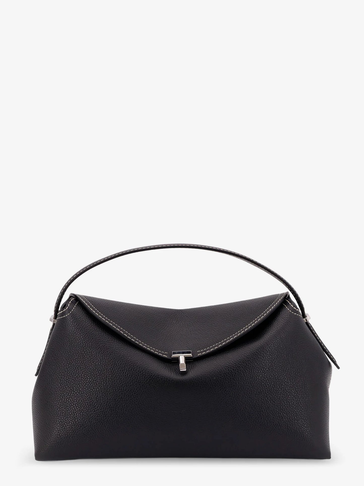 Toteme T Lock Hammered Leather Handbag