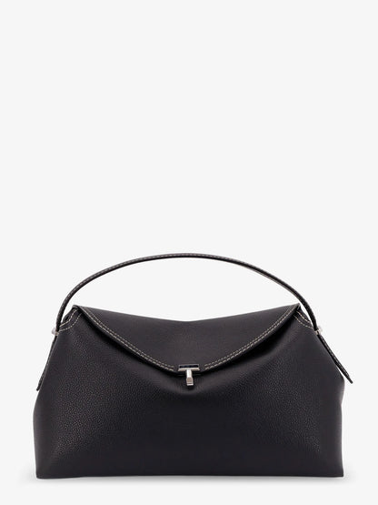 Toteme T Lock Hammered Leather Handbag