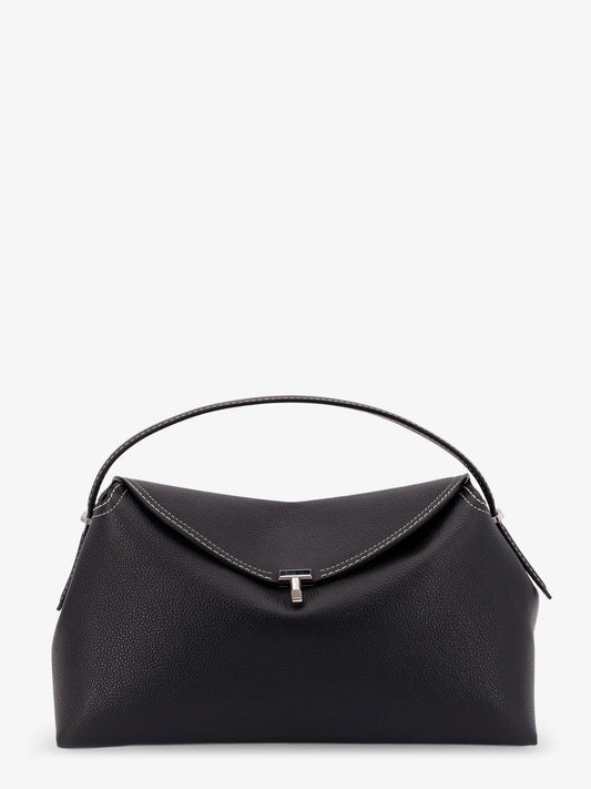 Toteme T Lock Hammered Leather Handbag
