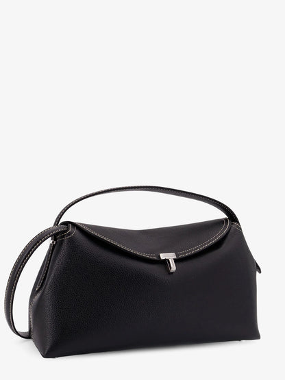 Toteme T Lock Hammered Leather Handbag