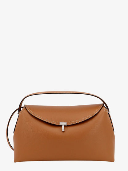 Toteme T Lock Hammered Leather Handbag