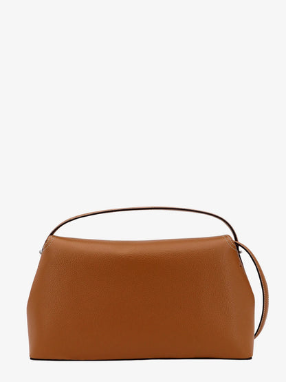 Toteme T Lock Hammered Leather Handbag