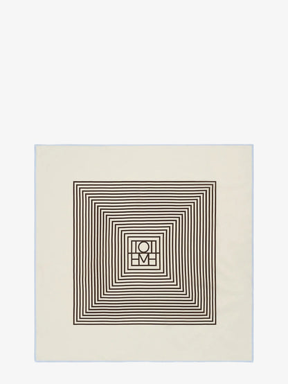TOTEME - Centered Monogram silk foulard