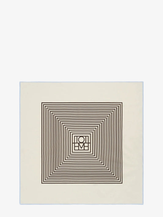 Toteme Centered Monogram Silk Foulard