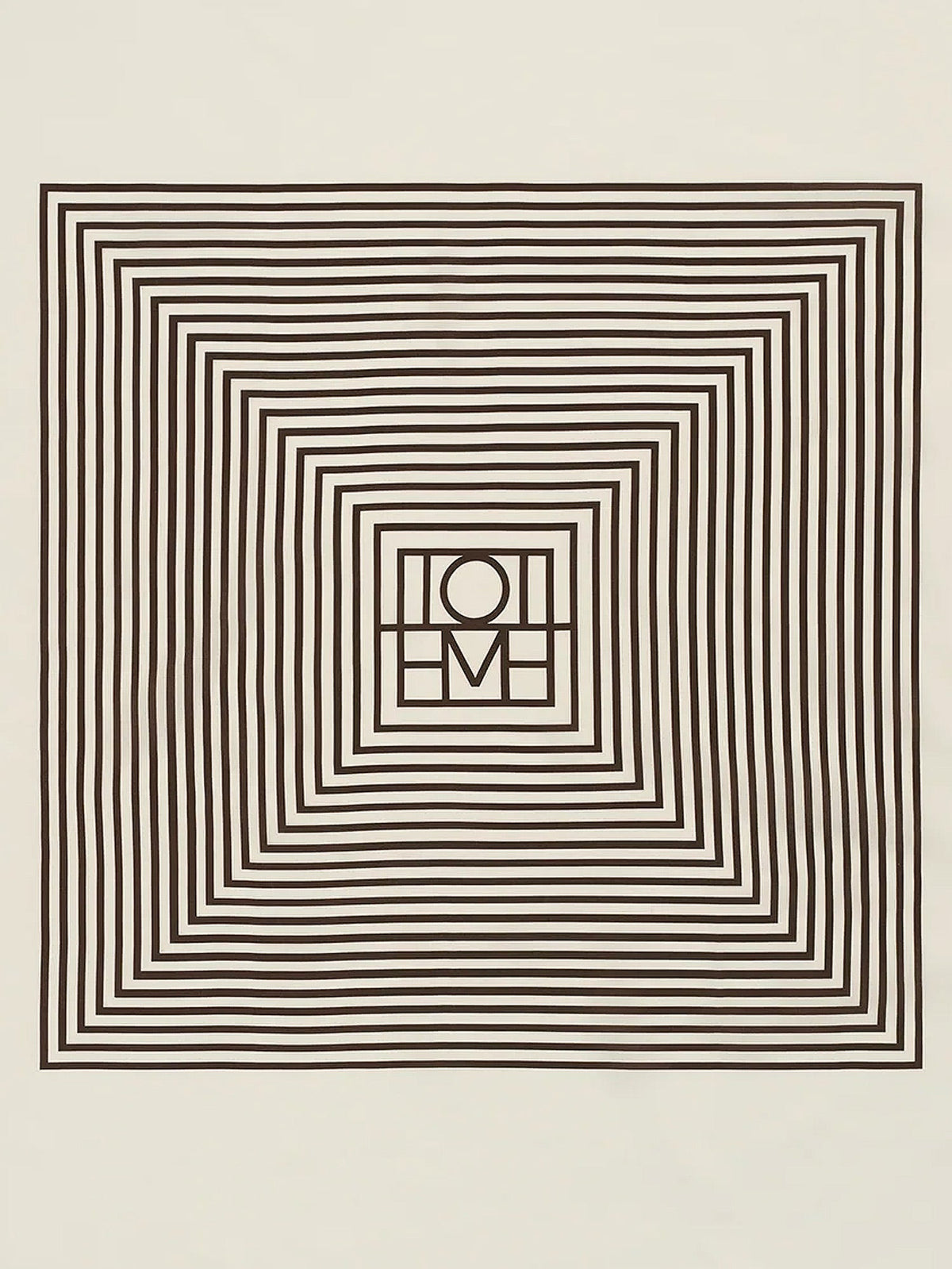 Toteme Centered Monogram silk foulard - Macadamia