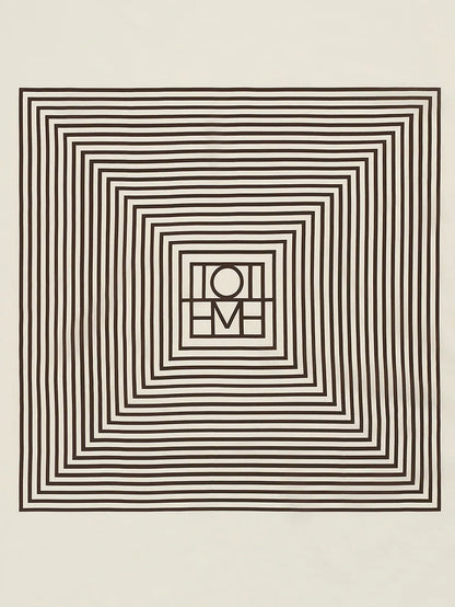 TOTEME - Centered Monogram silk foulard