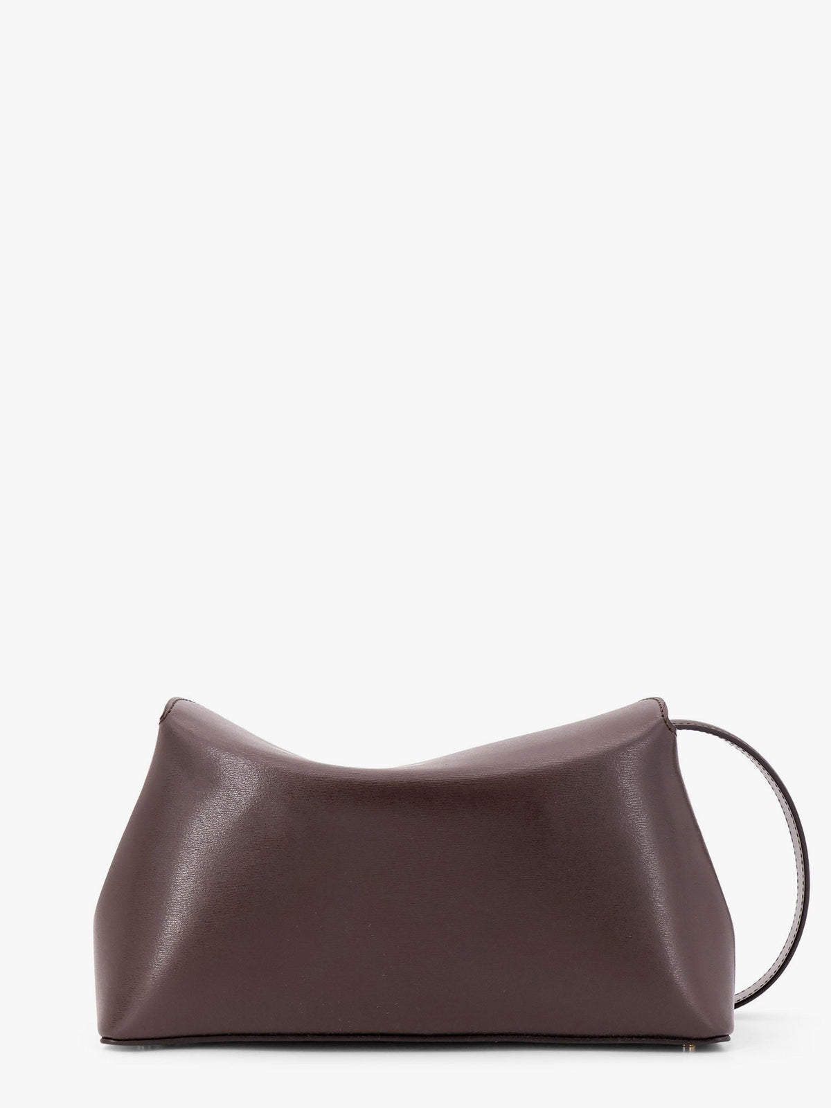 Toteme T-Lock clutch leather crossbody bag - Bark
