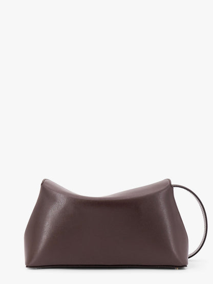 Toteme T-Lock clutch leather crossbody bag - Bark