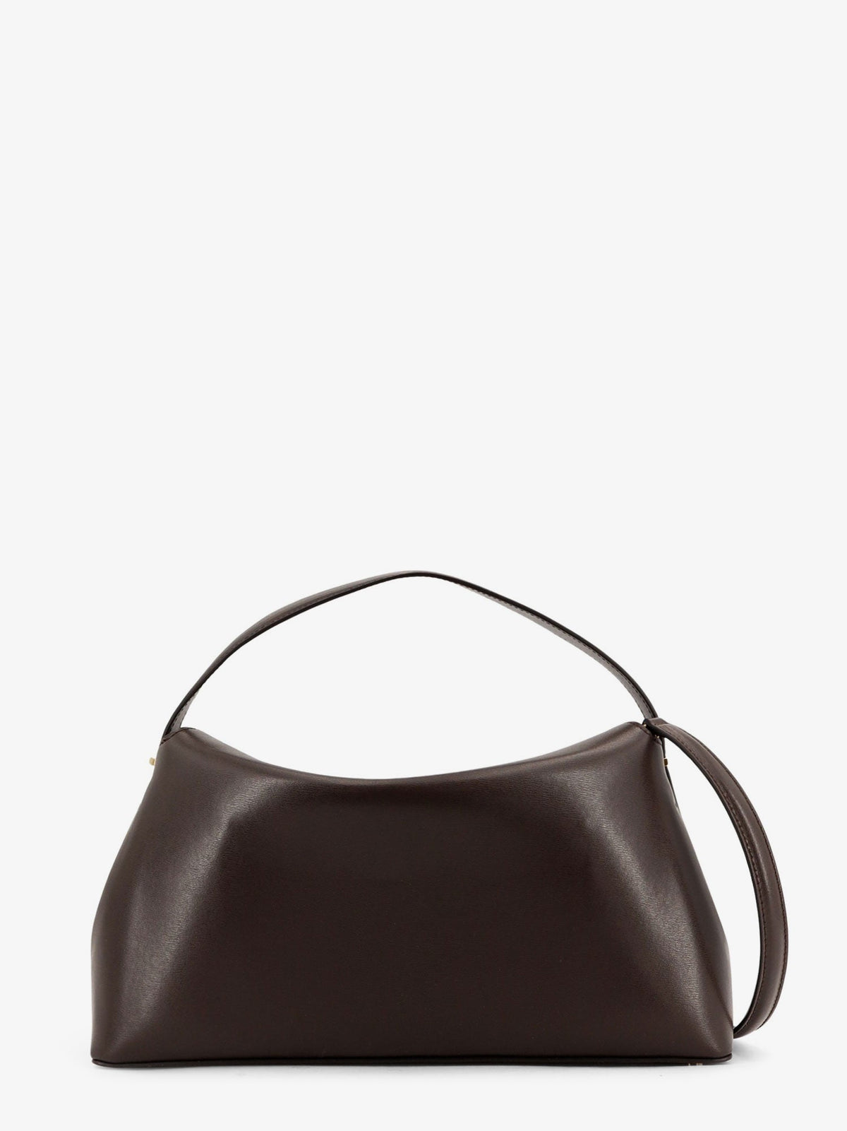 Toteme T-Lock Leather Handbag - Bark