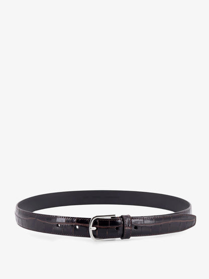 Toteme Slim Croco Embossed Leather Belt