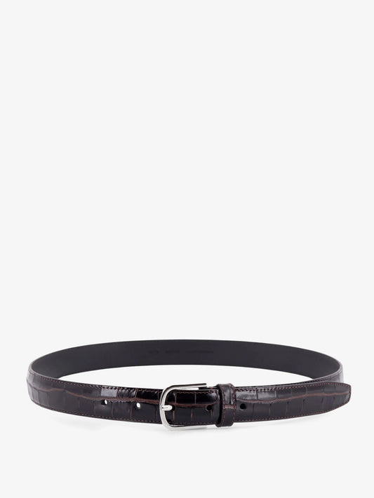 Toteme Slim Croco Embossed Leather Belt