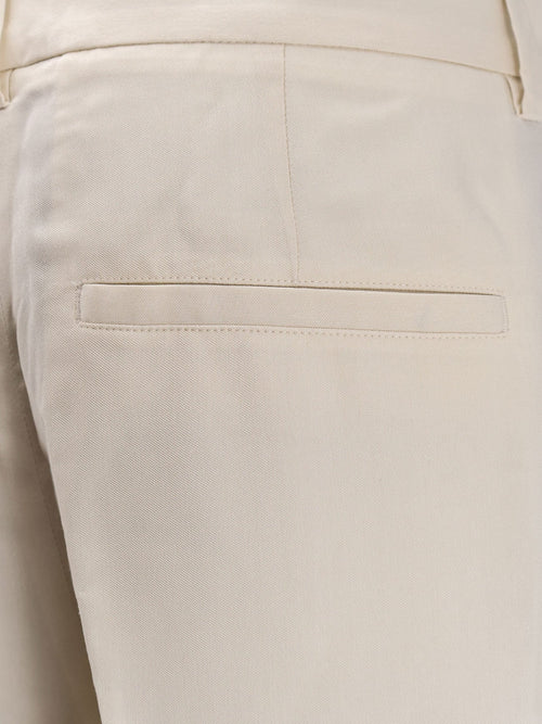 Toteme Double-pleat fluid viscose trousers - Ecru