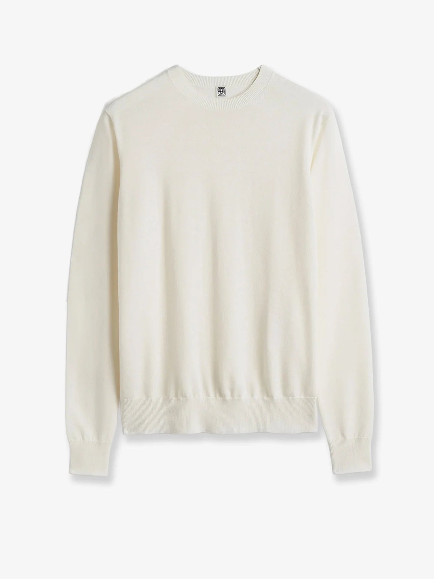 Toteme Fine Crew Knit Wool And Silk Blend Sweater