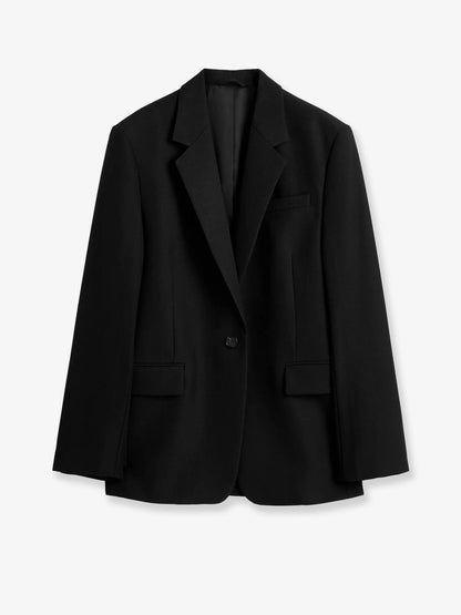 Toteme Tailored wool blend blazer - Black