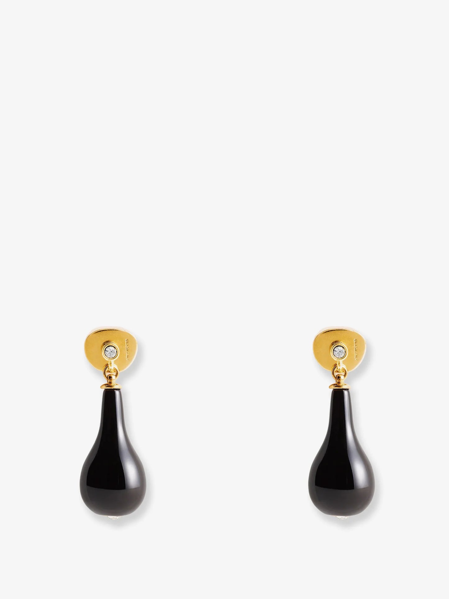 Toteme Onyx Drops Brass Earrings