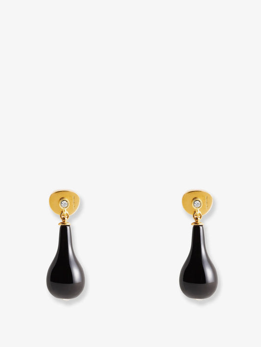 Toteme Onyx Drops Brass Earrings