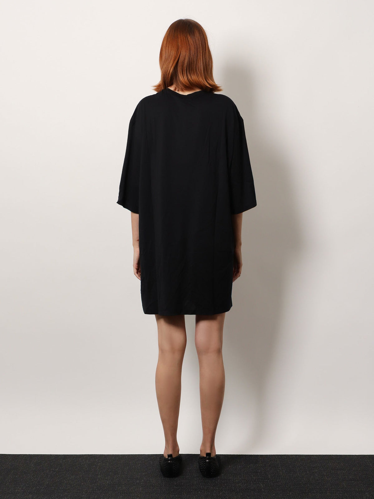 Toteme Relaxed Tee lyocell and cotton short dress - Black