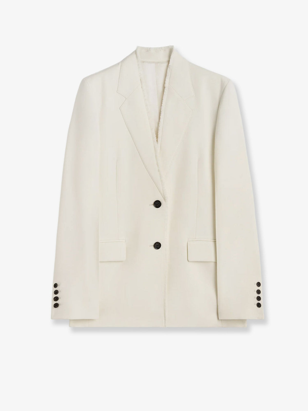 Toteme Raw lapel blazer - Ecru