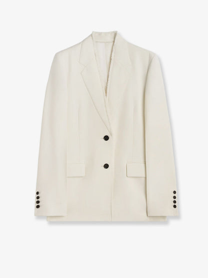 Toteme Raw lapel blazer - Ecru