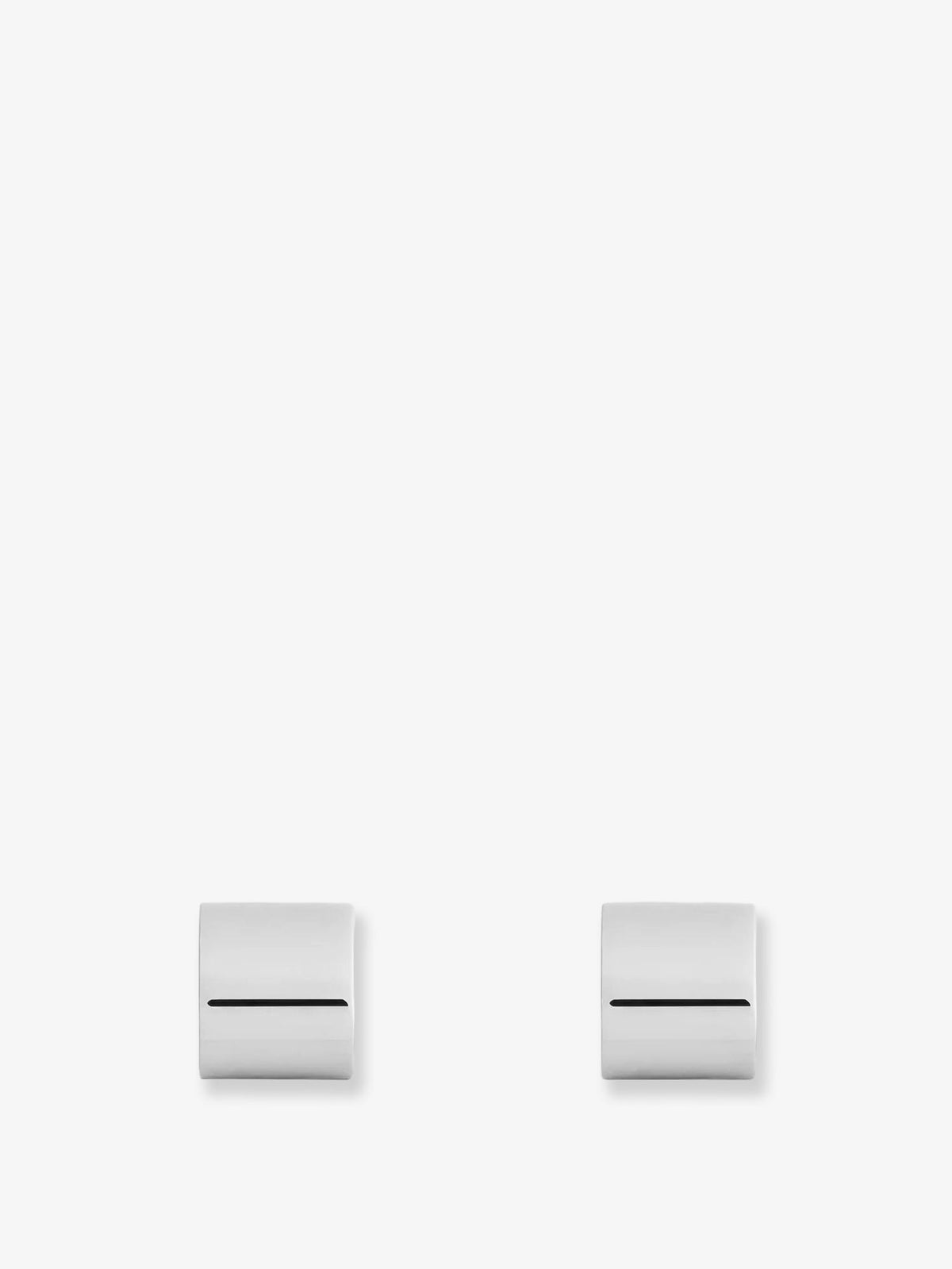 Toteme Brass Huggie Earrings - Silver