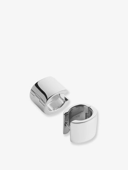 Toteme Brass Huggie Earrings - Silver