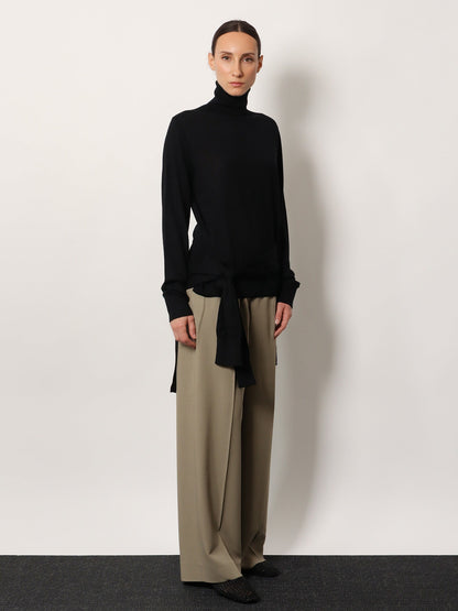 Toteme Wool and silk turtleneck - Black