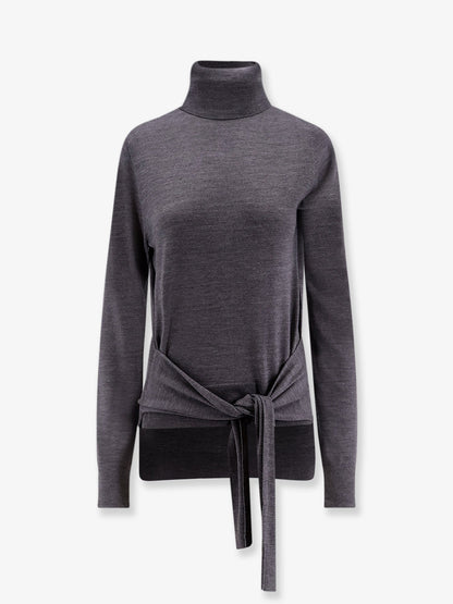Toteme Wool and silk turtleneck - Mid Grey Melange