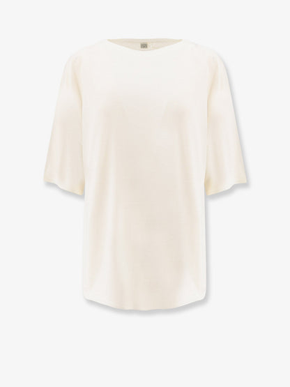 Toteme Longline wool blend sweater - White