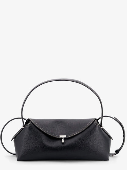 Toteme T Lock Hammered Leather Shoulder Bag