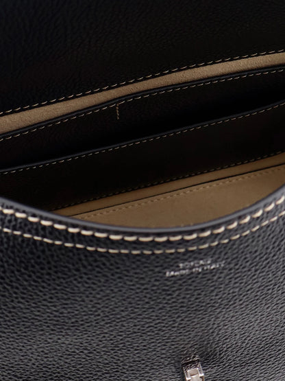 Toteme T Lock Hammered Leather Shoulder Bag