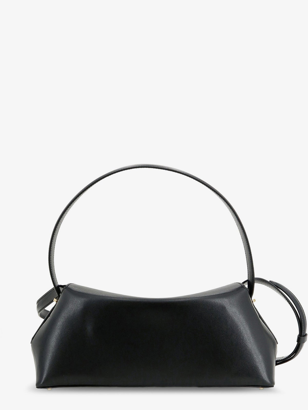 Toteme Hammered leather T-Lock shoulder bag - Black